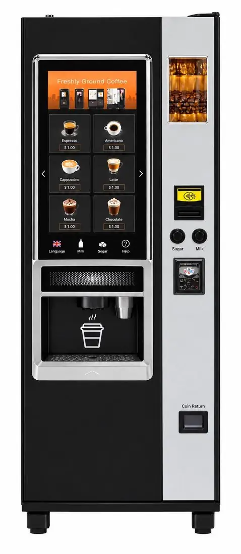 Koffieautomaat zwart-zilver